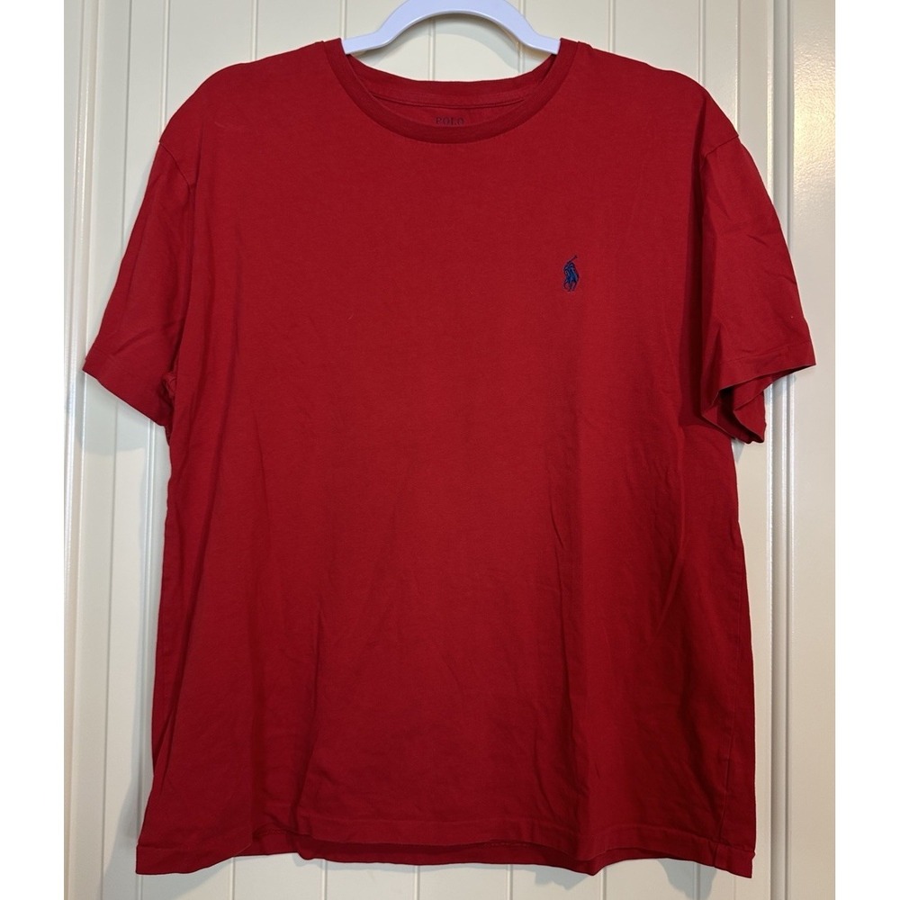 Polo Ralph Lauren T-Shirt red Classic Fit Short Sleeve sz M 100% cotton